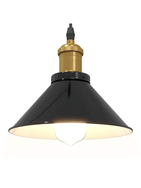 Riippuvalaisin korkeussäädettävä e27 kiiltävä musta ø 22 cm