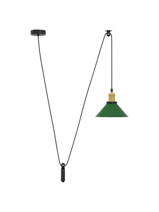 Riippuvalaisin korkeussäädettävä e27 kiiltävä vihreä ø 22 cm