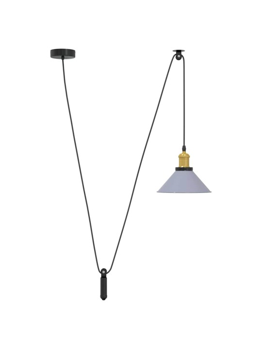 Riippuvalaisin korkeussäädettävä e27 kiiltävä harmaa ø 22 cm