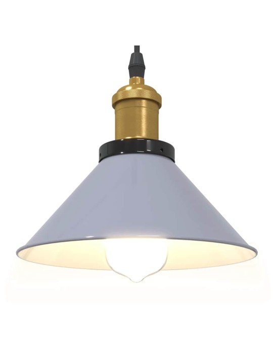 Riippuvalaisin korkeussäädettävä e27 kiiltävä harmaa ø 22 cm