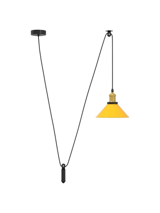 Riippuvalaisin korkeussäädettävä e27 kiiltävä keltainen ø 22 cm