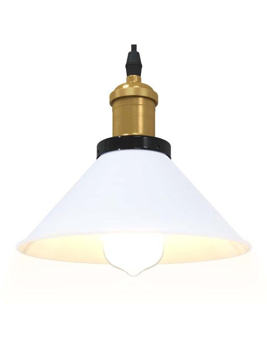 Riippuvalaisin korkeussäädettävä e27 kiiltävä valkoinen ø22 cm