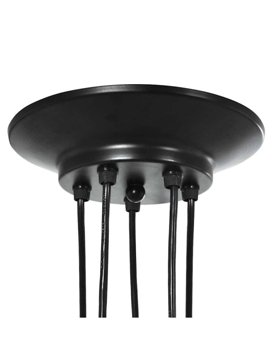 Riippuvalaisin 5 lampunpitimellä e27 black metal