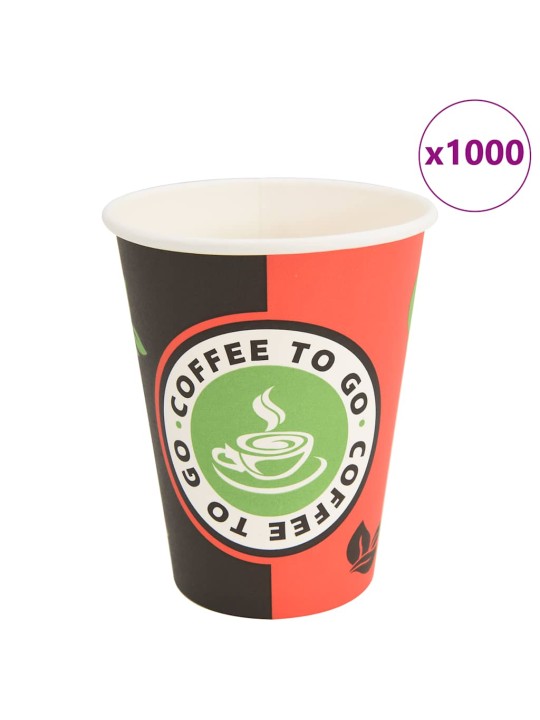 Paperiset kahvikupit 1000 kpl 12unssia 300 ml punainen ja musta