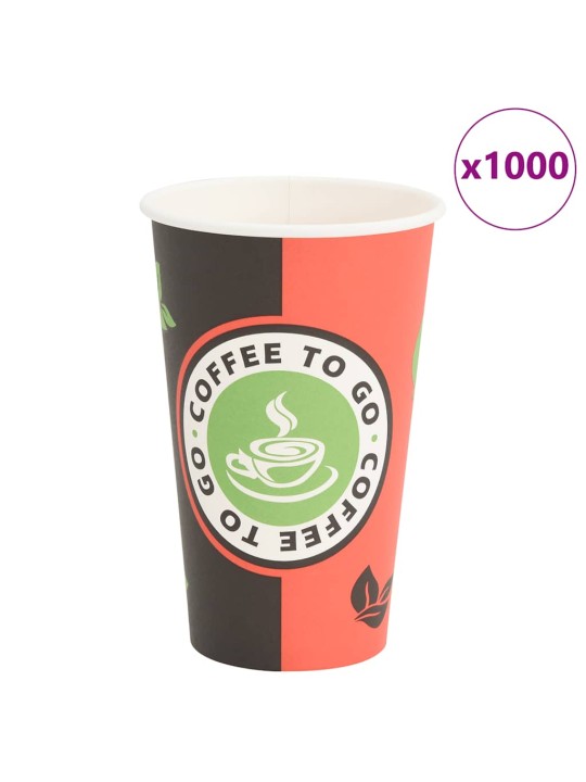 Paperiset kahvikupit 1000 kpl 16unssia 400 ml punainen ja musta