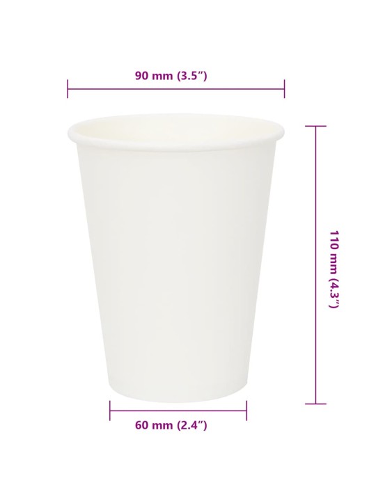 Paperiset kahvikupit 1000 kpl 12oz 300ml valkoinen