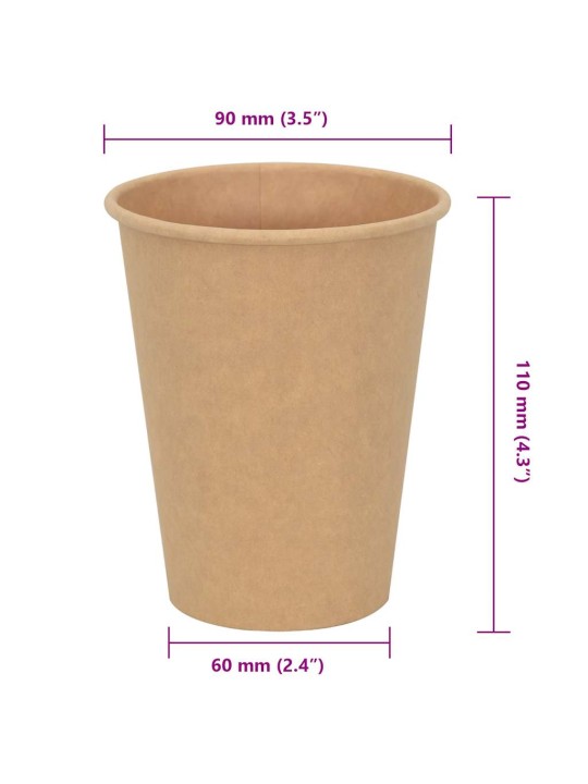 Paperiset kahvikupit 1000 kpl 12 unssia 300 ml ruskea