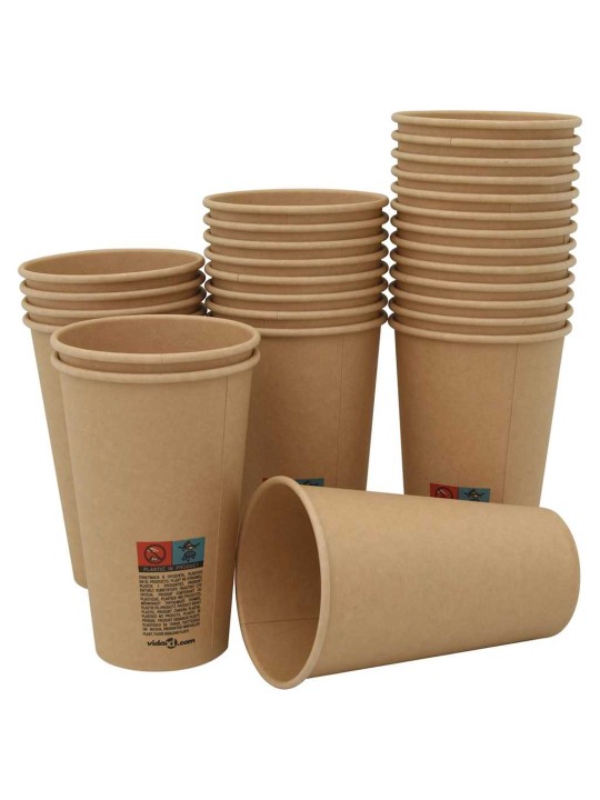 Paperiset kahvikupit 1000 kpl 16 unssia 400 ml ruskea