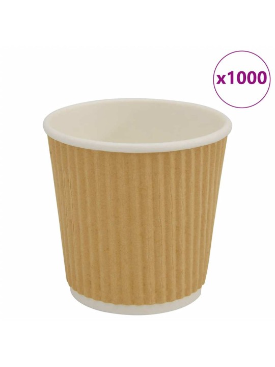 Paperiset kahvikupit 1000 kpl 4oz 100ml ruskea