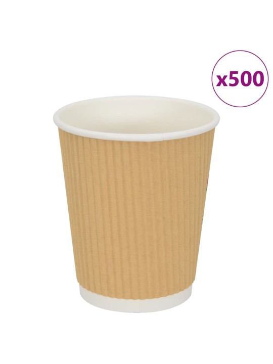 Paperiset kahvikupit 500 kpl 8oz 200 ml ruskea