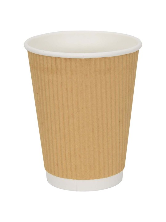 Paperiset kahvikupit 500 kpl 12 unssia 300 ml ruskea