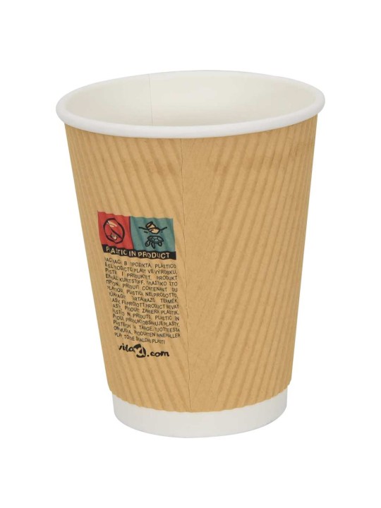 Paperiset kahvikupit 500 kpl 12 unssia 300 ml ruskea