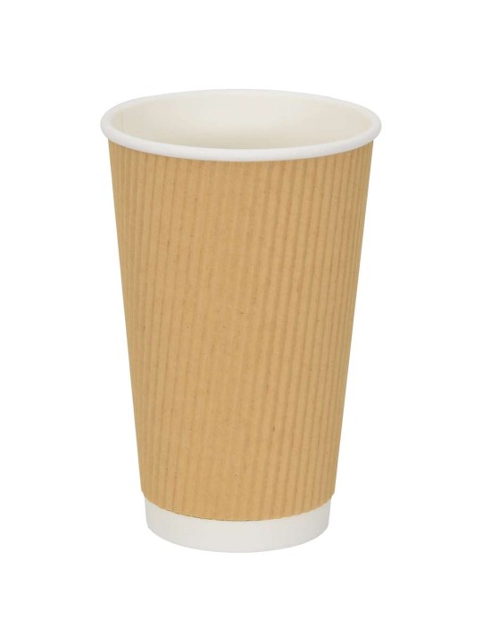 Paperiset kahvikupit 500 kpl 16 unssia 400 ml ruskea
