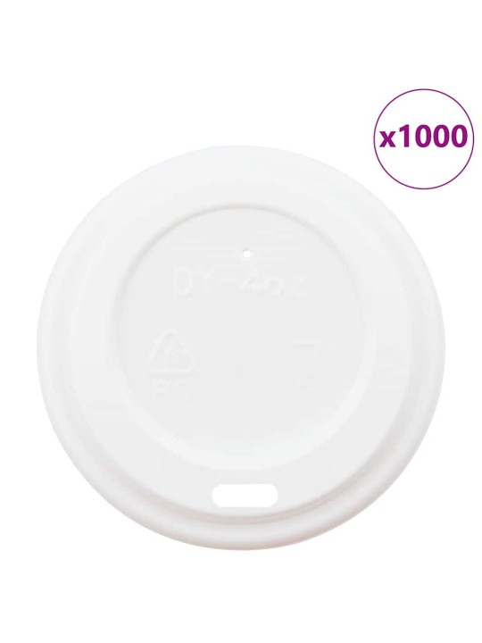 Paperi kahvikuppi kannet ø60 mm 4oz 1000 kpl valkoinen muovi