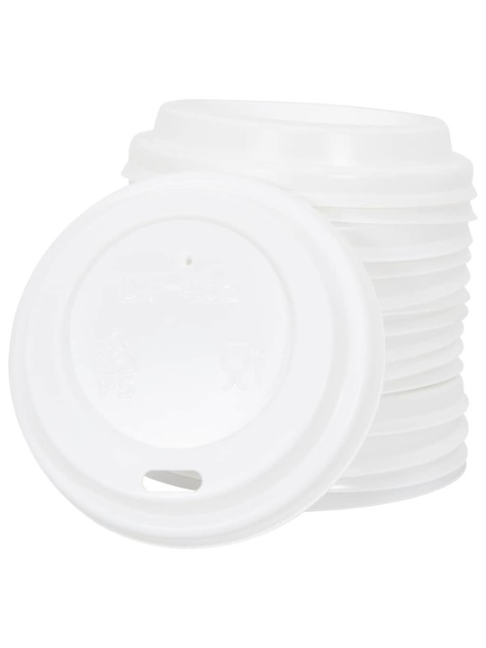 Paperi kahvikuppi kannet ø60 mm 4oz 1000 kpl valkoinen muovi