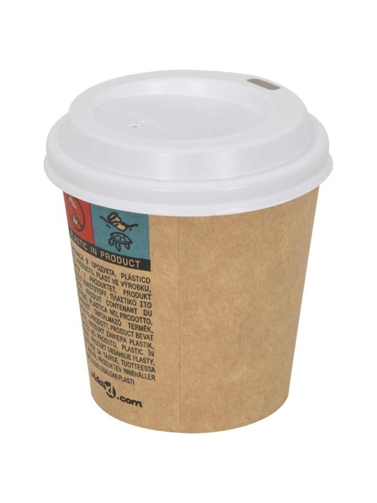 Paperi kahvikuppi kannet ø60 mm 4oz 1000 kpl valkoinen muovi
