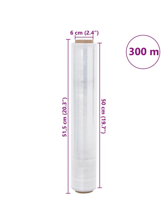 Stretch -kalvo 2 kpl läpinäkyvä 20 μm 50 cm x 300 m