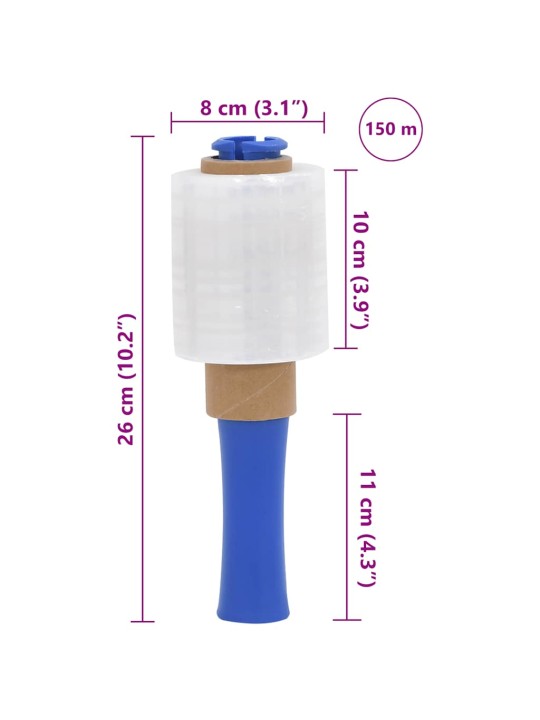 Stretch films 50 kpl läpinäkyvä 23 µm 10 cm x 150 m