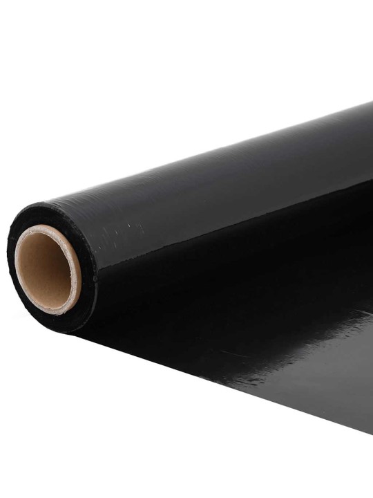 Stretch film 6 kpl musta 30 μm 50 cm x 150 m