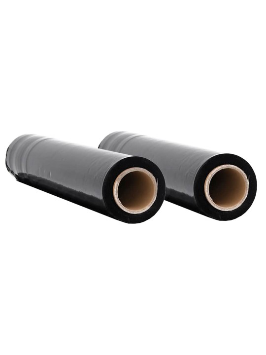 Stretch film 2 kpl musta 17 μm 50 cm x 300 m