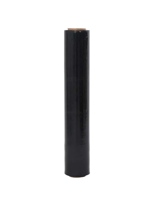 Stretch film 2 kpl musta 20 μm 50 cm x 300 m