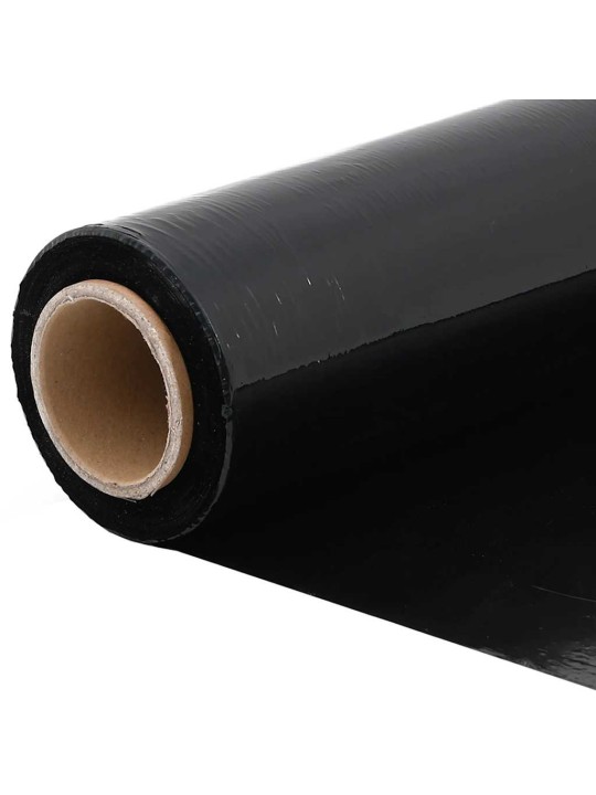 Stretch film 2 kpl musta 20 μm 50 cm x 300 m