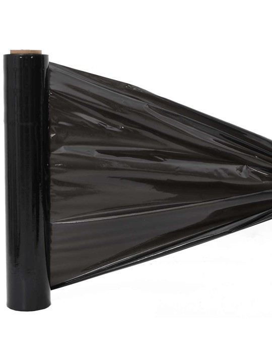 Stretch film 2 kpl musta 20 μm 50 cm x 300 m