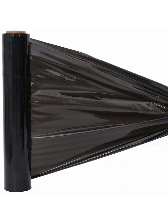 Stretch film 2 kpl musta 30 μm 50 cm x 300 m
