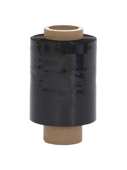 Stretch films 10 kpl musta 23 µm 10 cm x 150 m