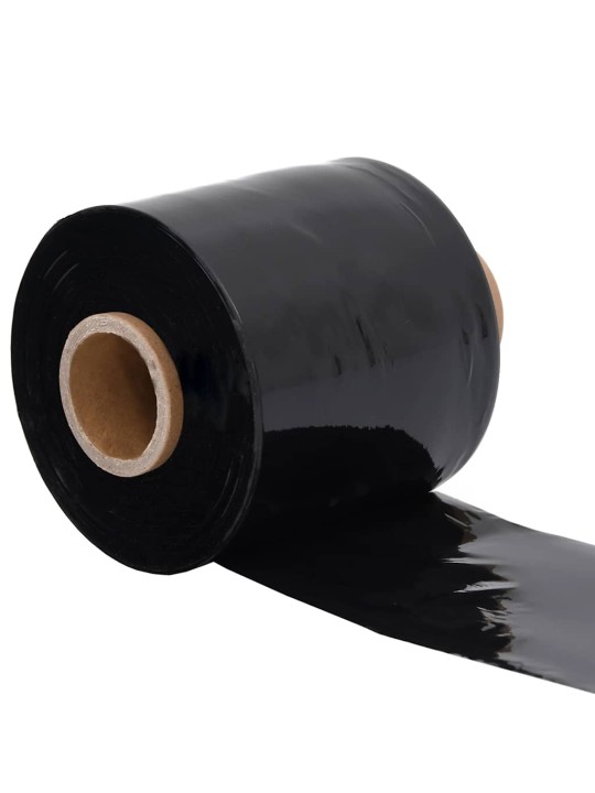 Stretch films 10 kpl musta 23 µm 10 cm x 300 m