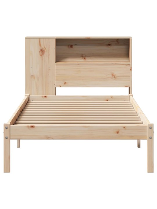 Sänky kirjahyllyllä ilman patjaa 75x190 cm täysi mänty