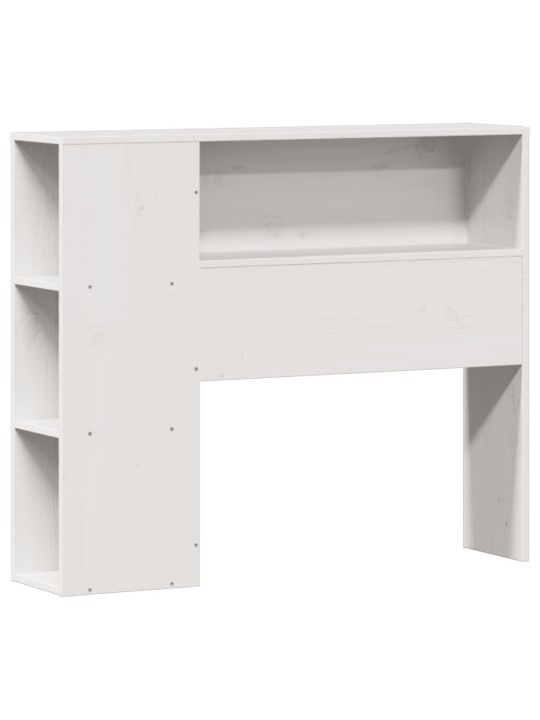 Sänky kirjahyllyllä ei patjaa valkoinen 75x190 cm täysi mänty