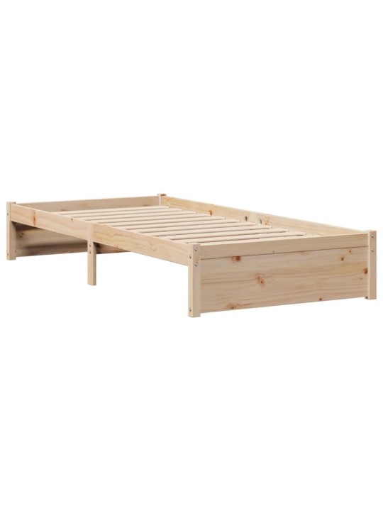 Sänky kirjahyllyllä ilman patjaa 90x200 cm täysi mänty