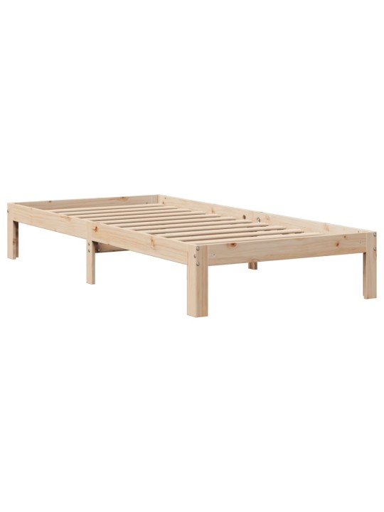 Sänky kirjahyllyllä ilman patjaa 90x200 cm täysi mänty