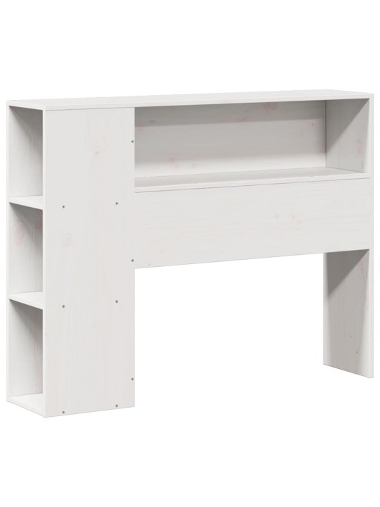 Sänky kirjahyllyllä ei patjaa valkoinen 75x190 cm täysi mänty