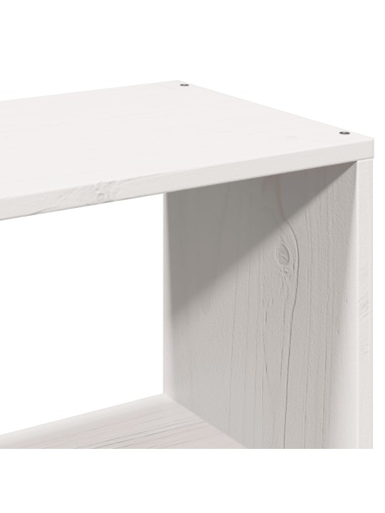 Sänky kirjahyllyllä ei patjaa valkoinen 90x200 cm täysi mänty