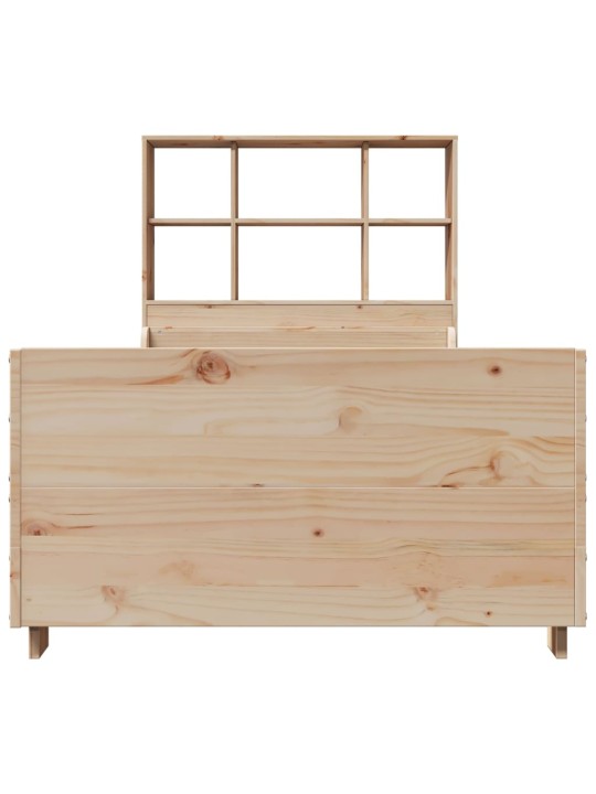 Sänky kirjahyllyllä ilman patjaa 90x200 cm täysi puu