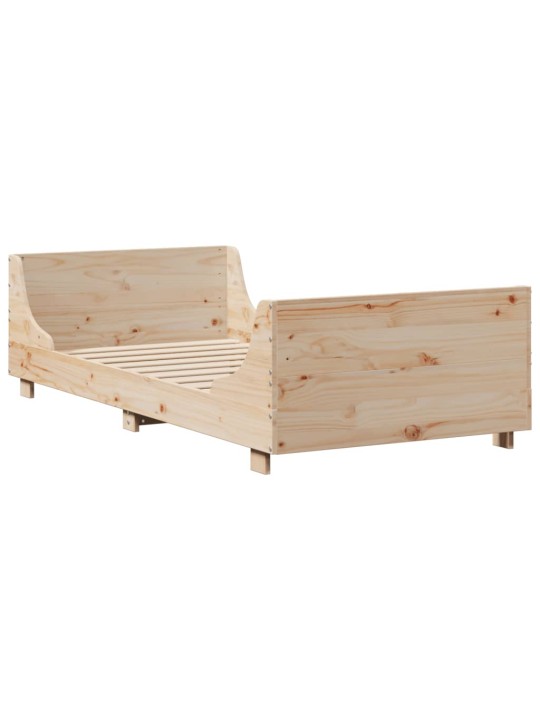 Sänky kirjahyllyllä ilman patjaa 90x200 cm täysi puu