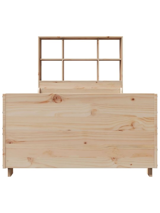 Sänky kirjahyllyllä ilman patjaa 90x190 cm täysi puu