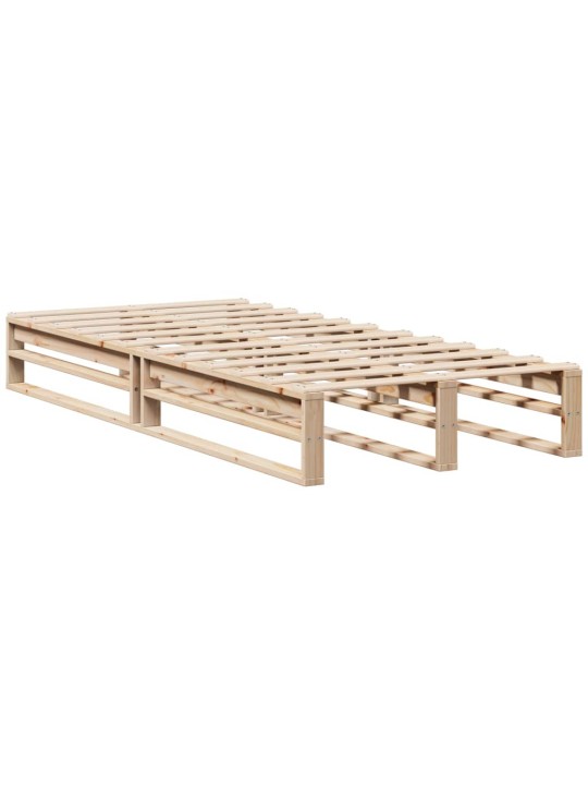 Sänky kirjahyllyllä ilman patjaa 90x190 cm täysi puu