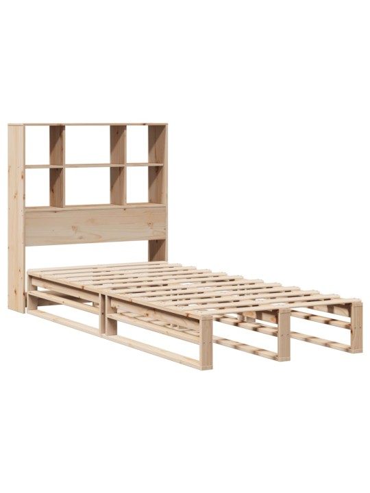 Sänky kirjahyllyllä ilman patjaa 90x200 cm täysi puu