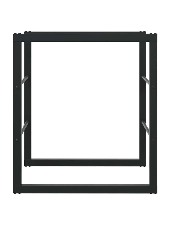 Polttopuuteline musta 55x30x61 cm teräs
