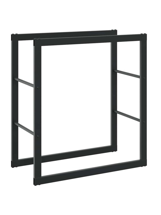 Polttopuuteline musta 55x30x61 cm teräs