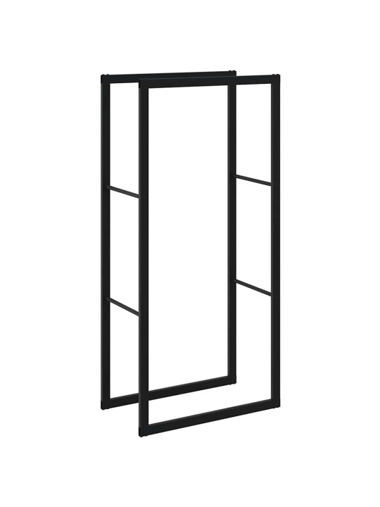 Polttopuuteline musta 55x30x116 cm teräs