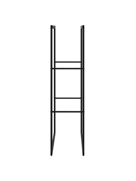 Polttopuuteline musta 55x30x116 cm teräs