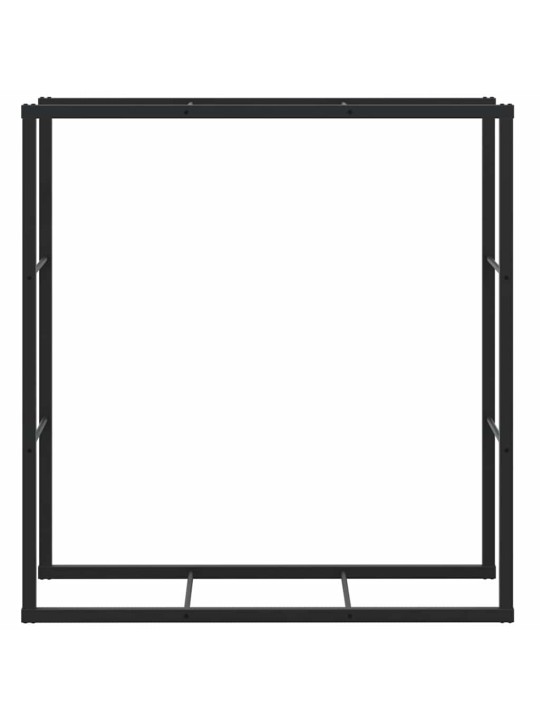 Polttopuuteline musta 110x30x116 cm teräs