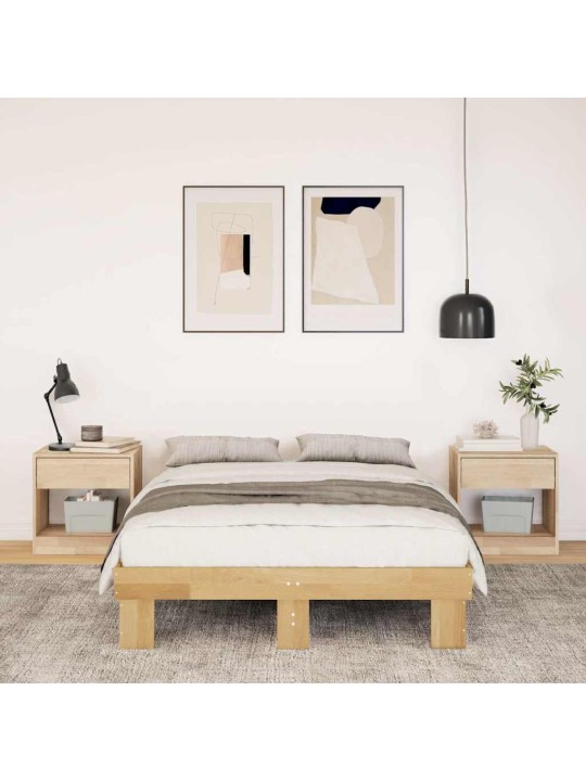 Sängynrunko ilman patjaa 120x200 cm massiivipuutammea