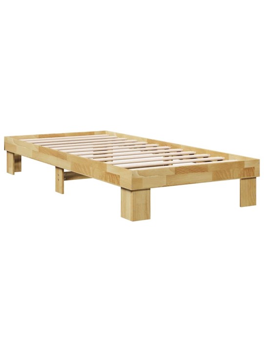 Sängynrunko ilman patjaa 75x190 cm massiivipuutammea
