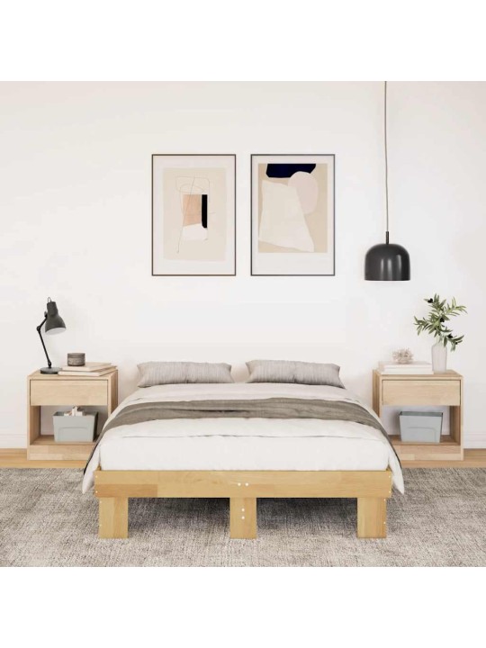 Sängynrunko ilman patjaa 120x190 cm massiivipuutammea
