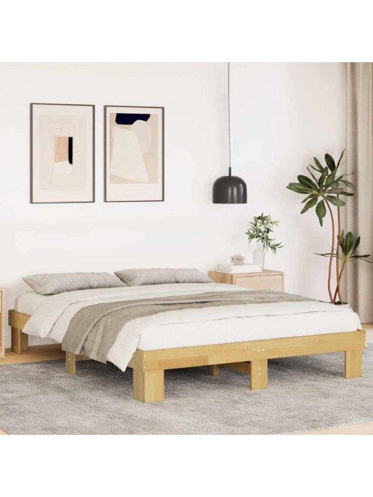 Sängynrunko ilman patjaa 135x190 cm massiivipuutammea